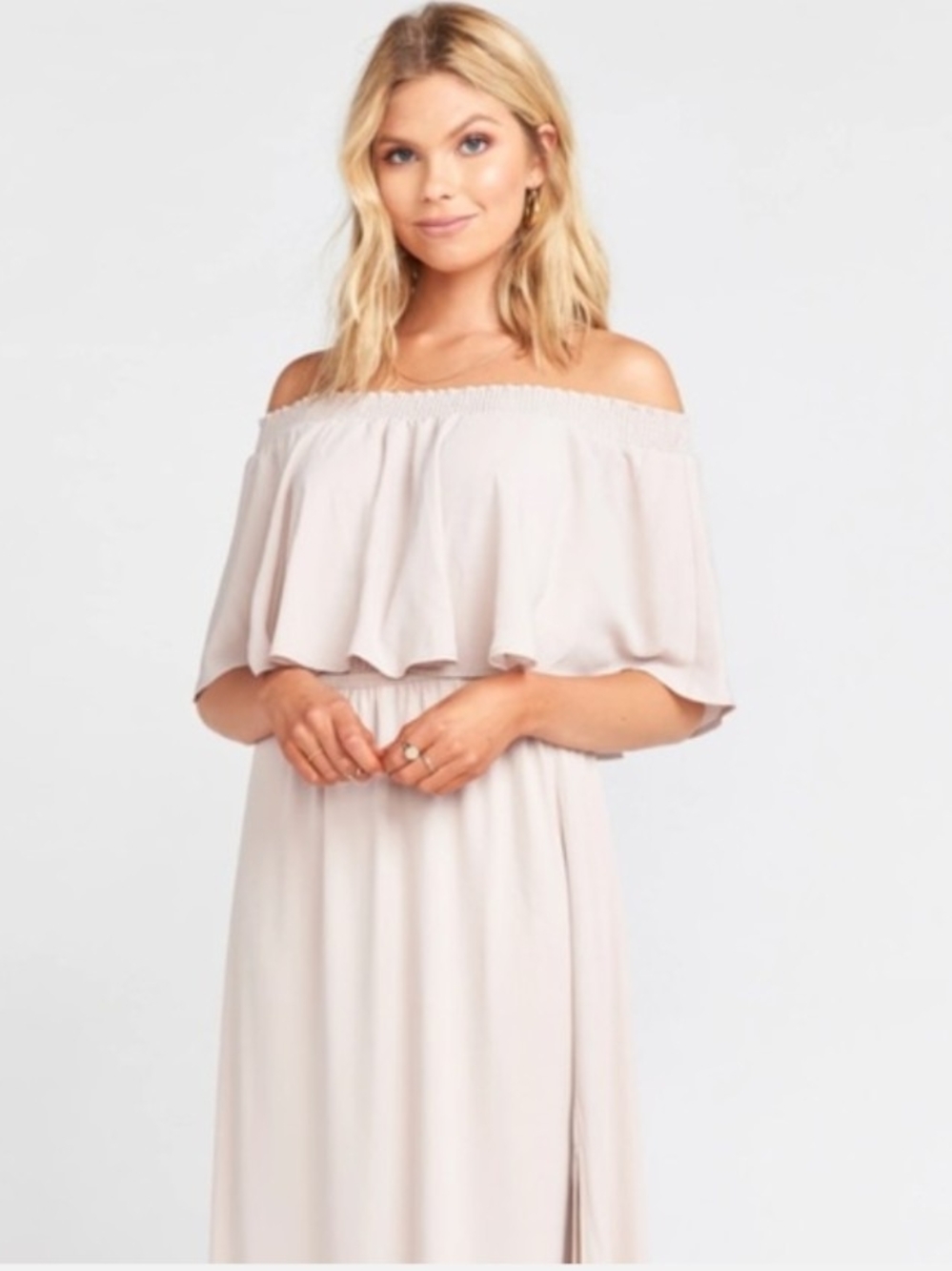 NWT! Show Me Your MuMu Strapless Off-Shoulder Hacienda Maxi Dress